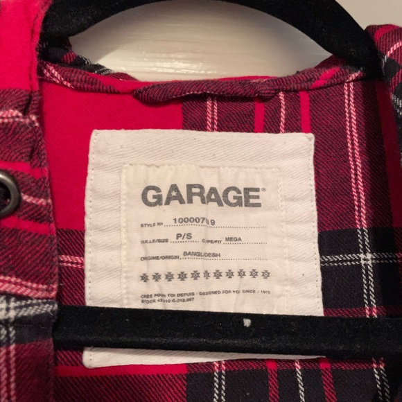 Garage Hooded Plaid Shirt Small - Picture 6 of 6